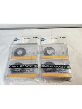 Blank Cassette Tapes Sealed Lot of 4 Onn Brand Orig Packaging Recording Access